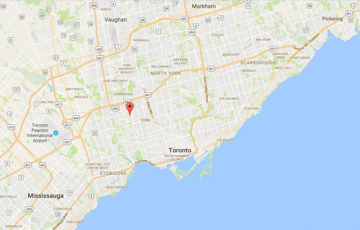 Carte Amesbury district de Toronto