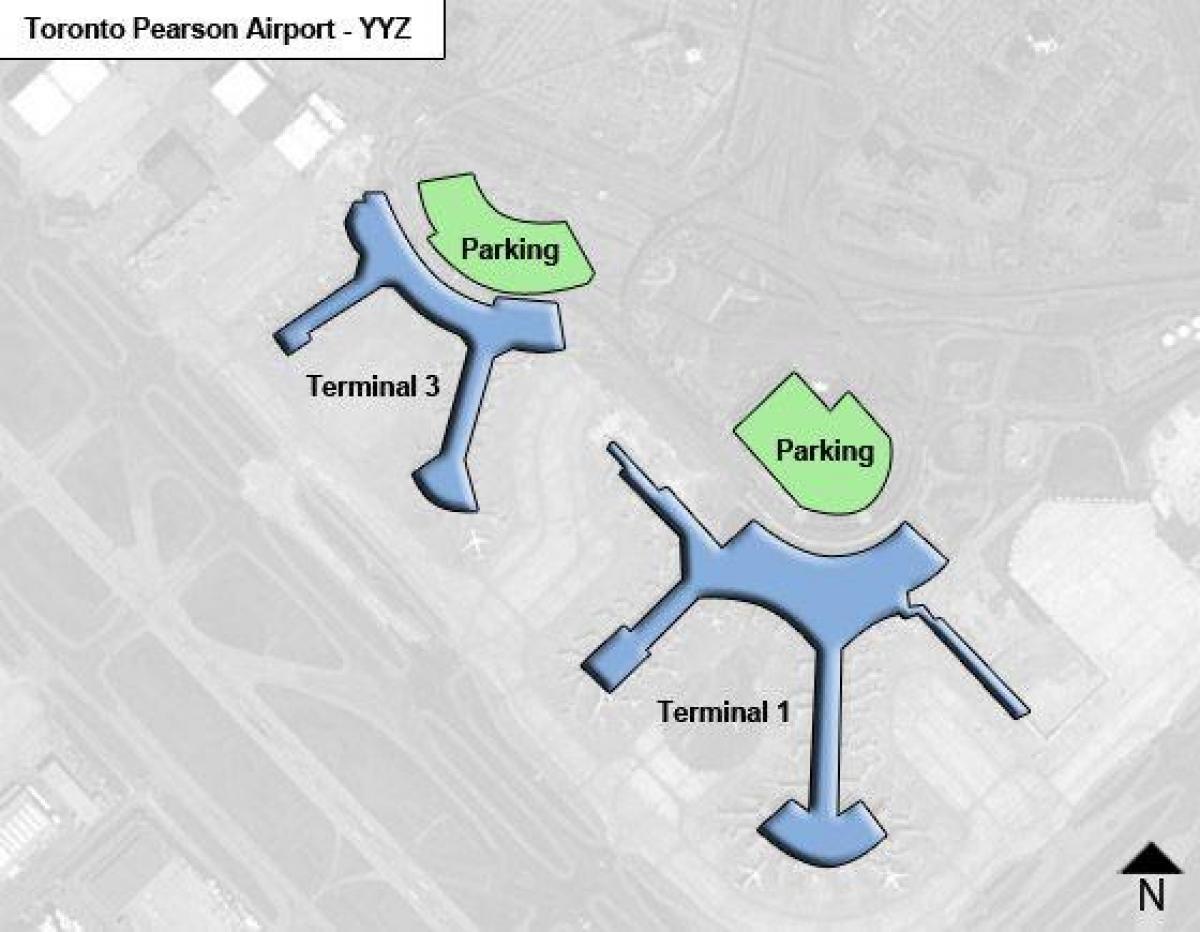 Carte aéroport Pearson de Toronto Canada