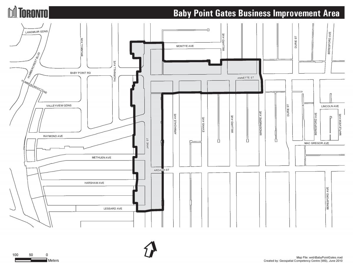 Carte Baby point gates Toronto