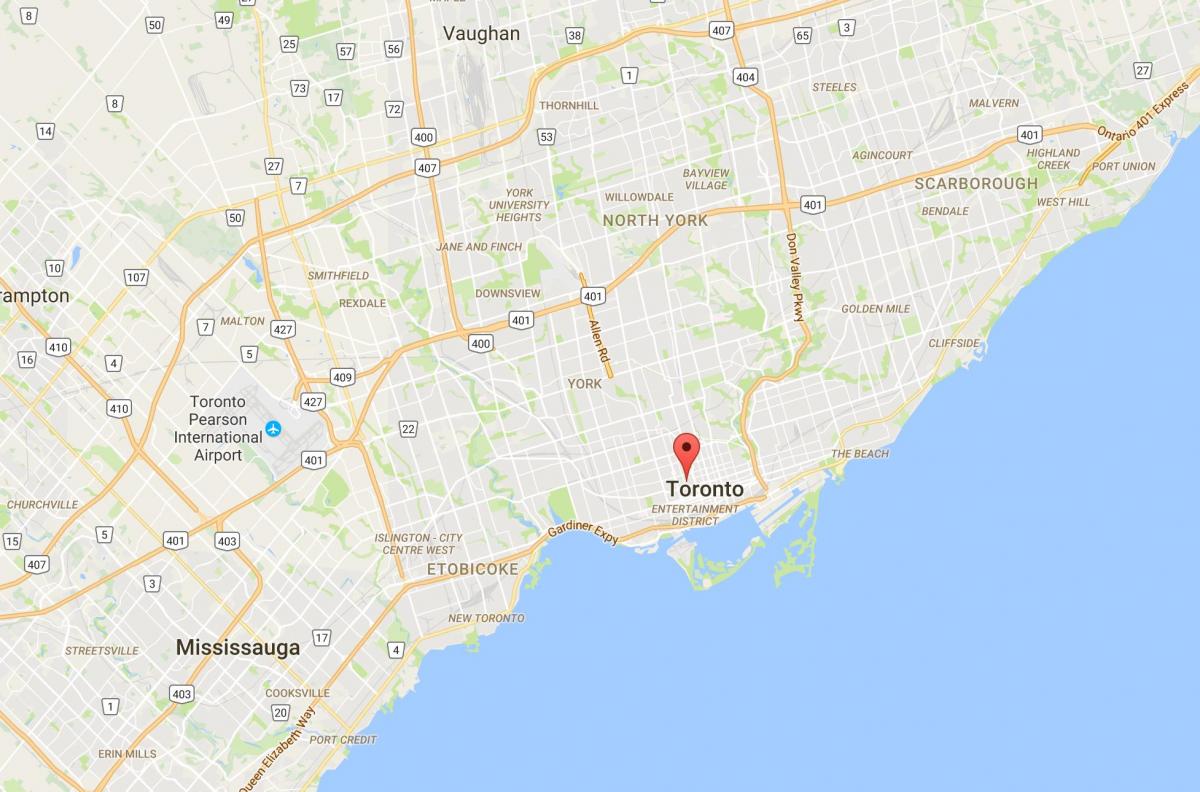 Carte Baldwin Village district de Toronto