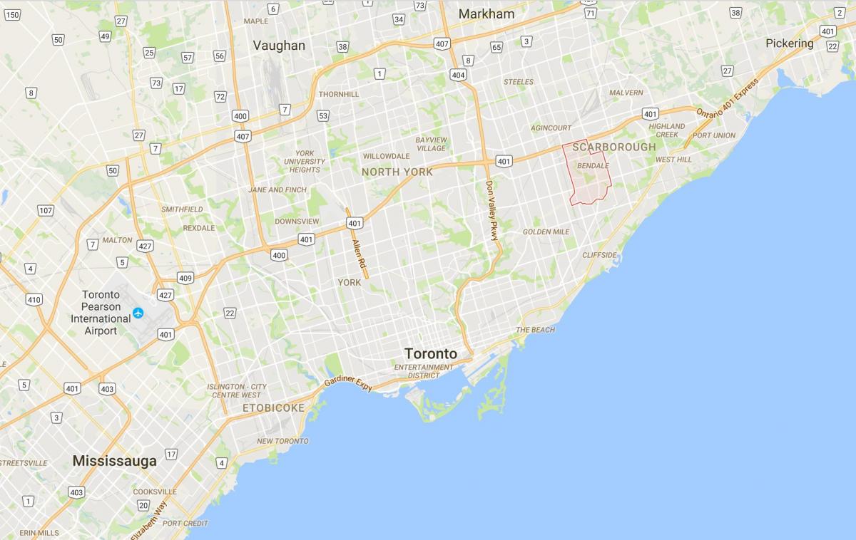 Carte Bendale district de Toronto