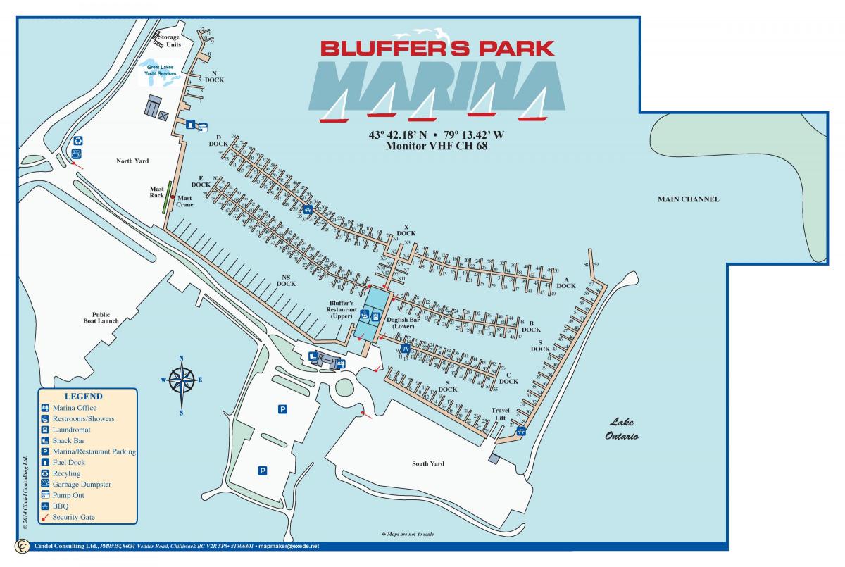Carte Bluffer's Park Marina