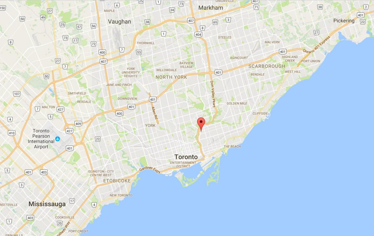 Carte Broadview North district de Toronto