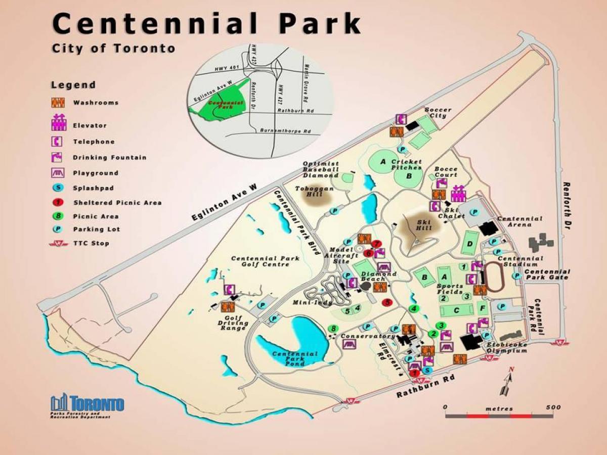 Carte Centennial Park Greenhouse Toronto