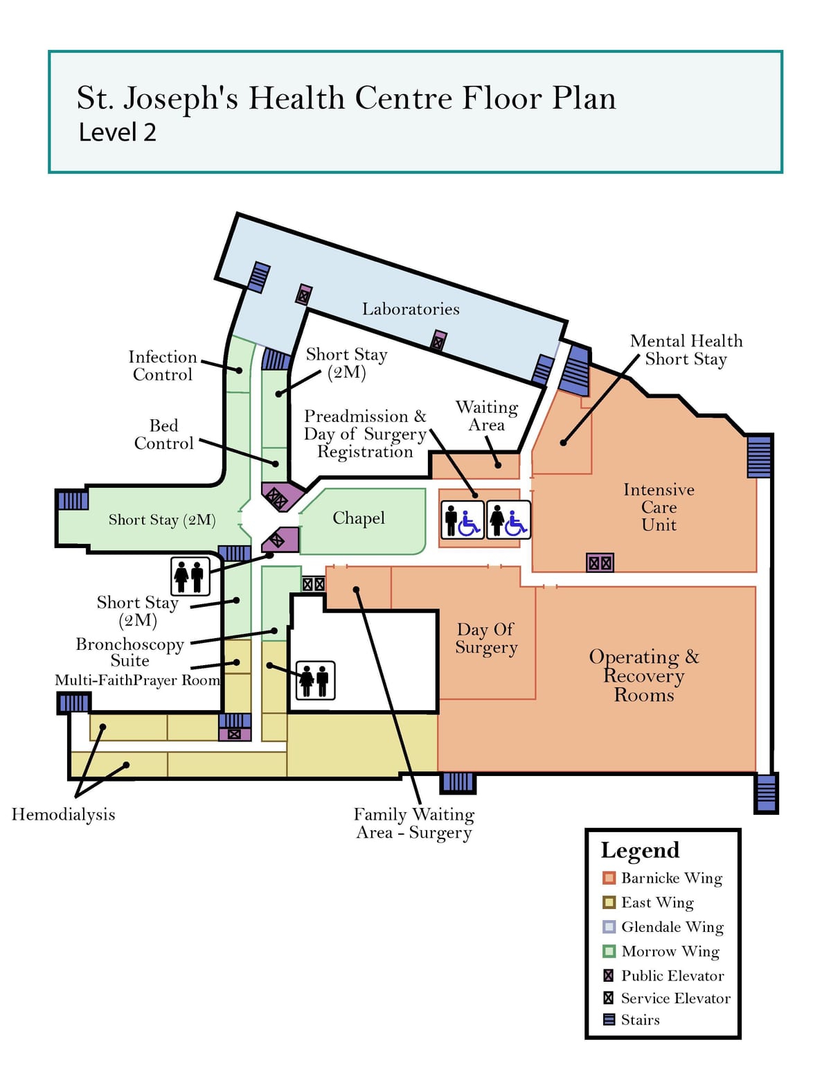Carte Centre de santé St. Joseph Toronto niveau 2