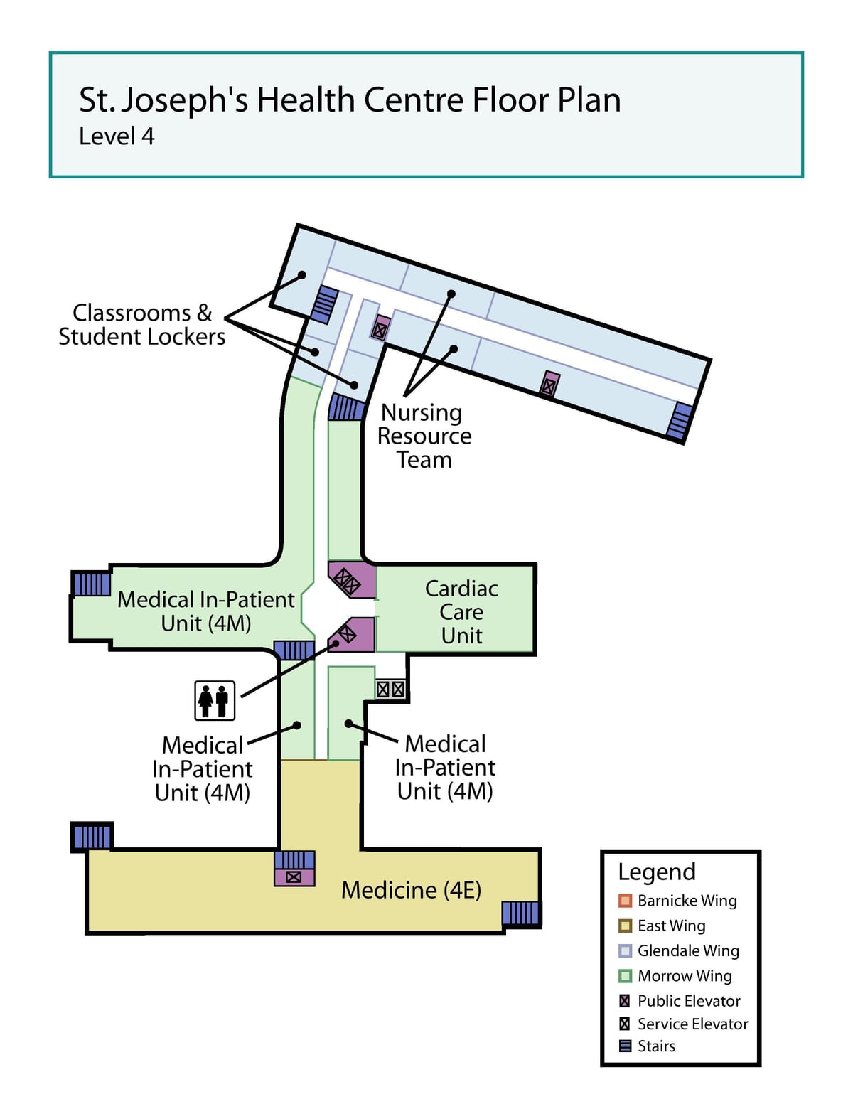 Carte Centre de santé St. Joseph Toronto niveau 4