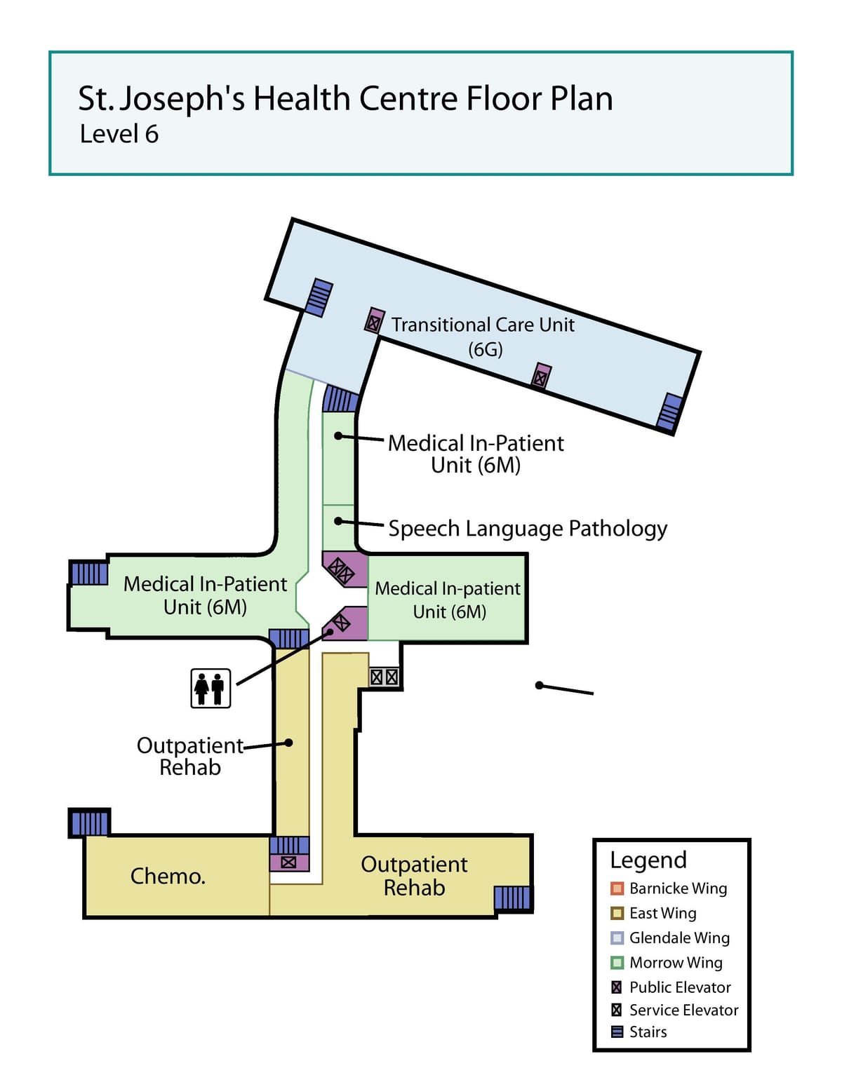 Carte Centre de santé St. Joseph Toronto niveau 6