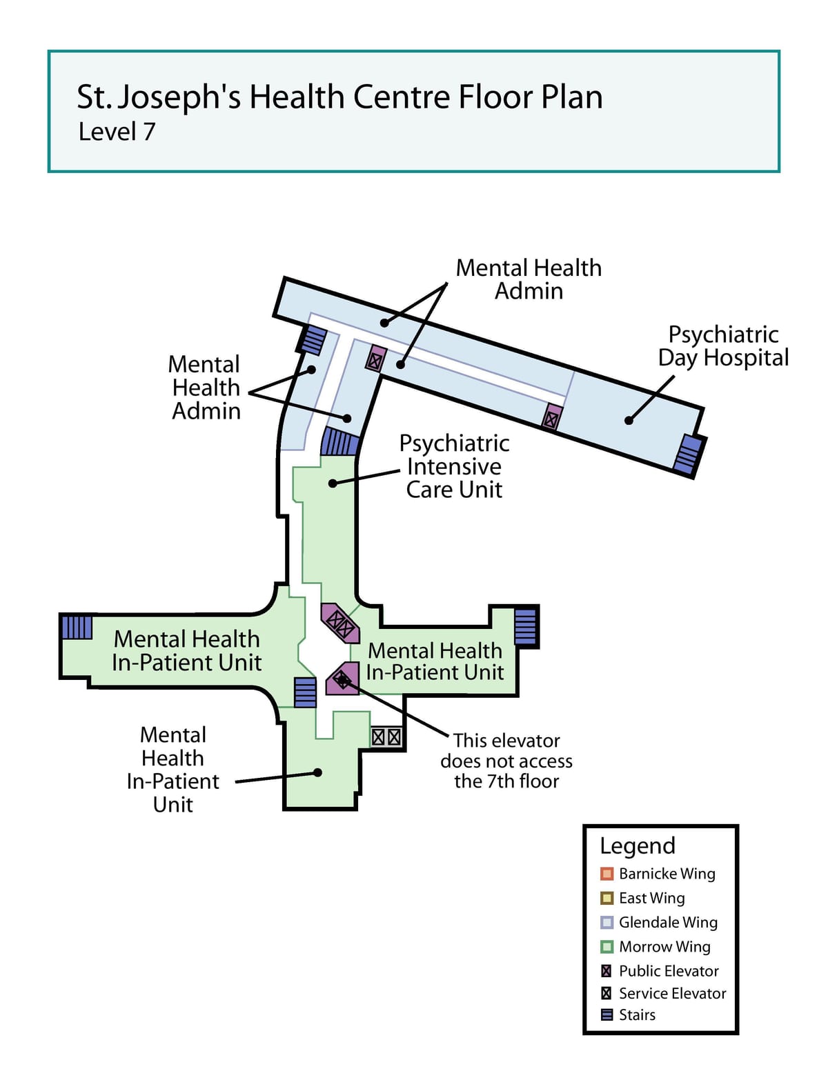 Carte Centre de santé St. Joseph Toronto niveau 7