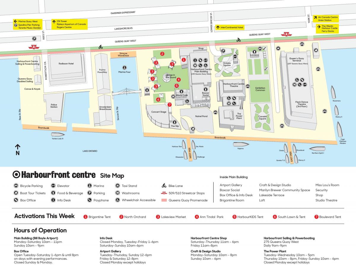Carte centre Harbourfront stationnement
