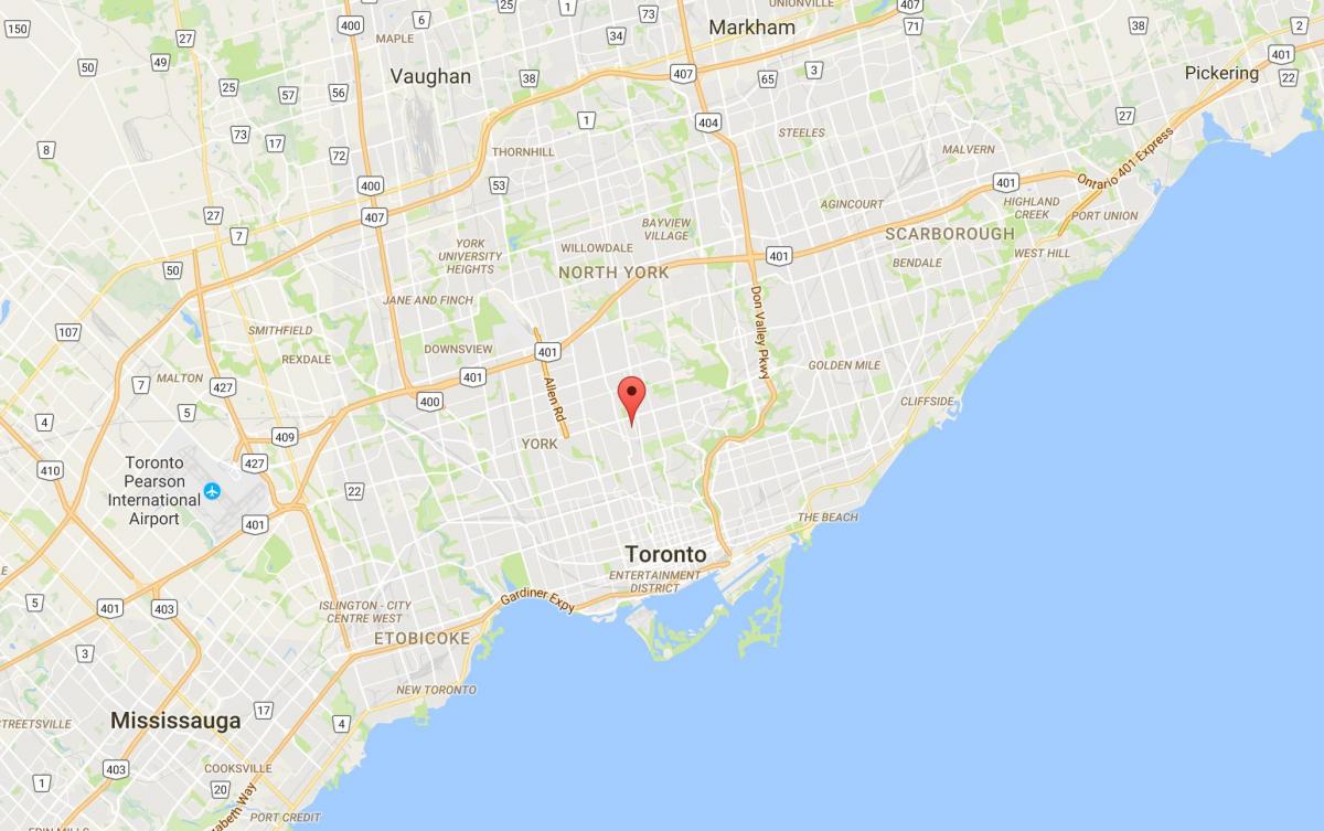 Carte Chaplin Estates district de Toronto