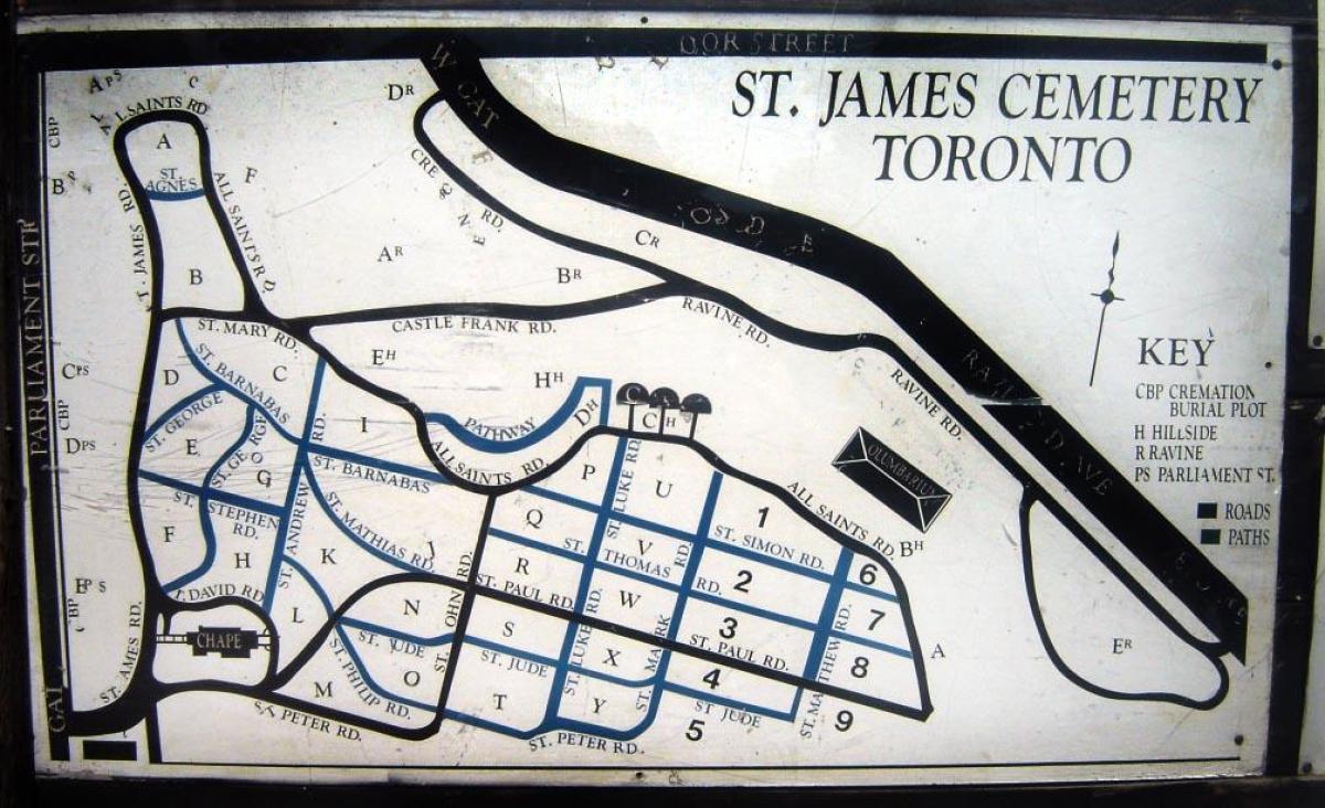 Carte cimetière St James