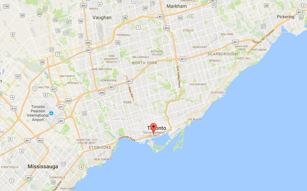 Carte CityPlace district de Toronto