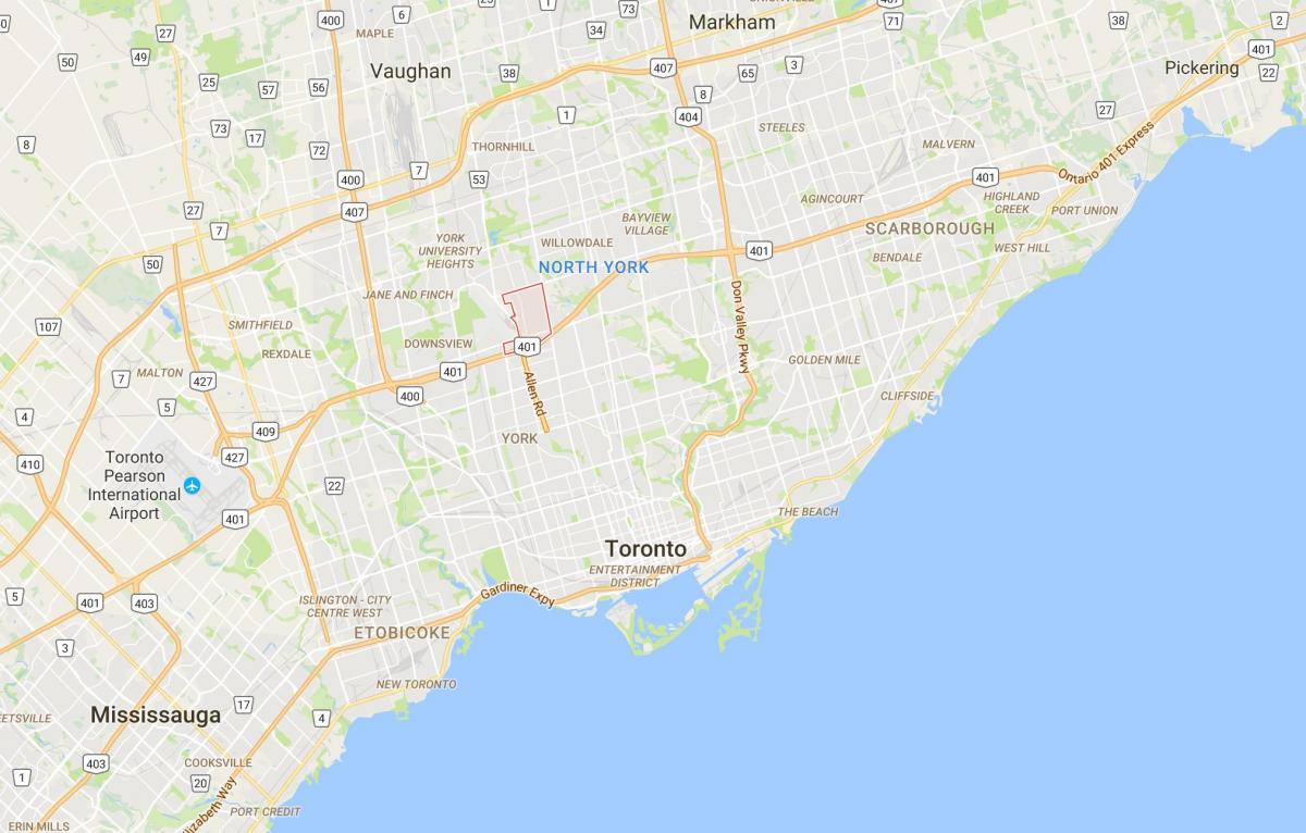 Carte Clanton Park district de Toronto