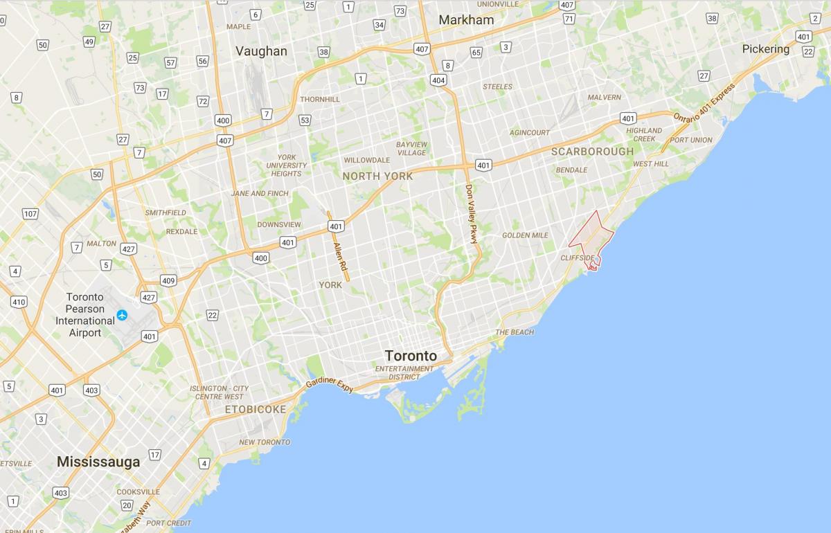 Carte Cliffcrest district de Toronto