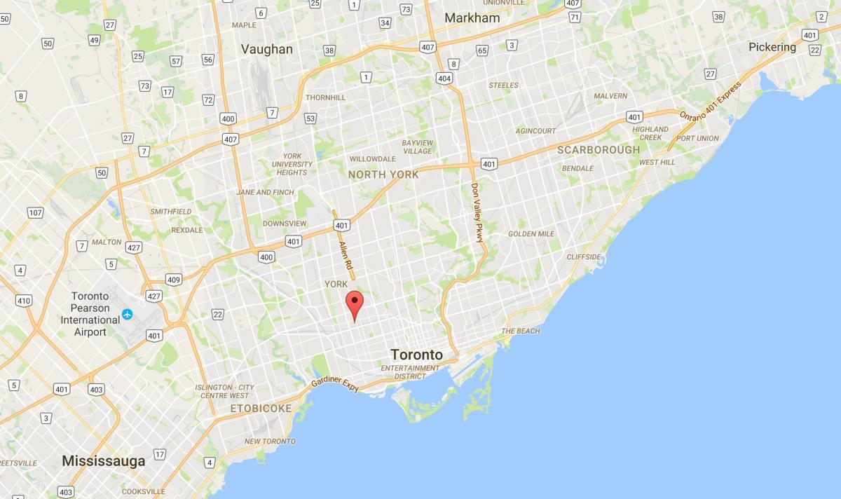 Carte Davenport district de Toronto