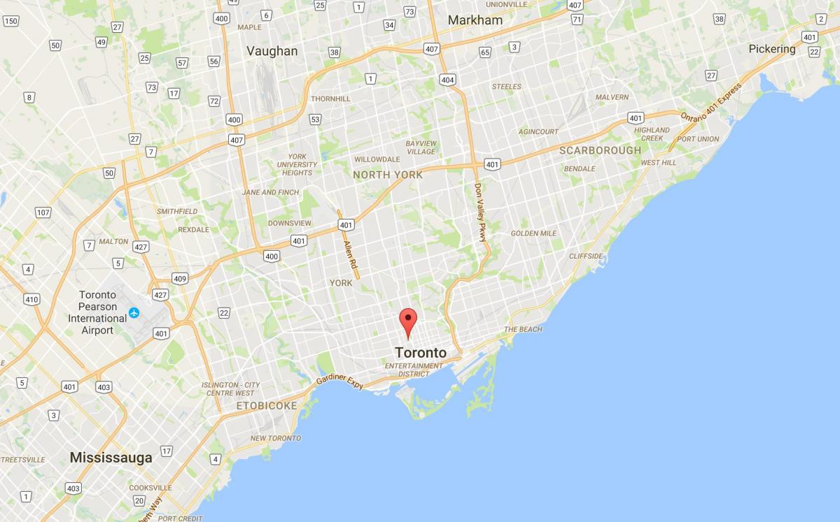 Carte Discovery District district de Toronto