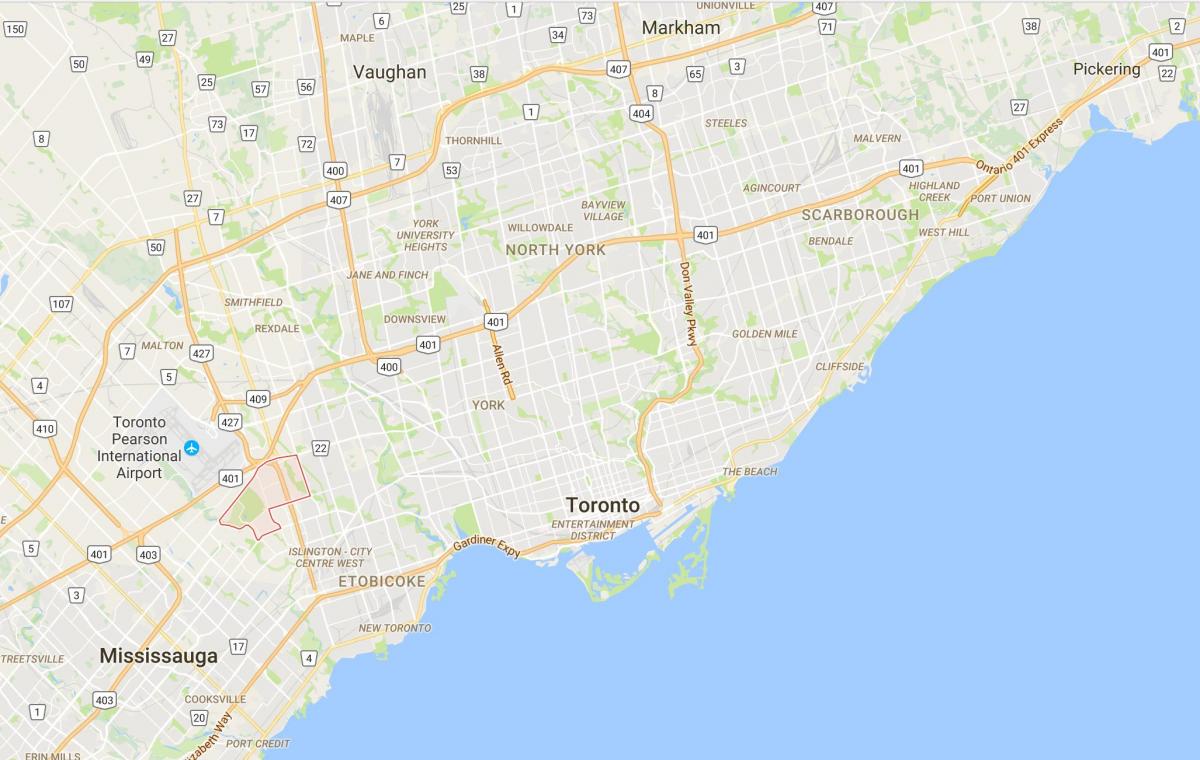 Carte Eringate district de Toronto
