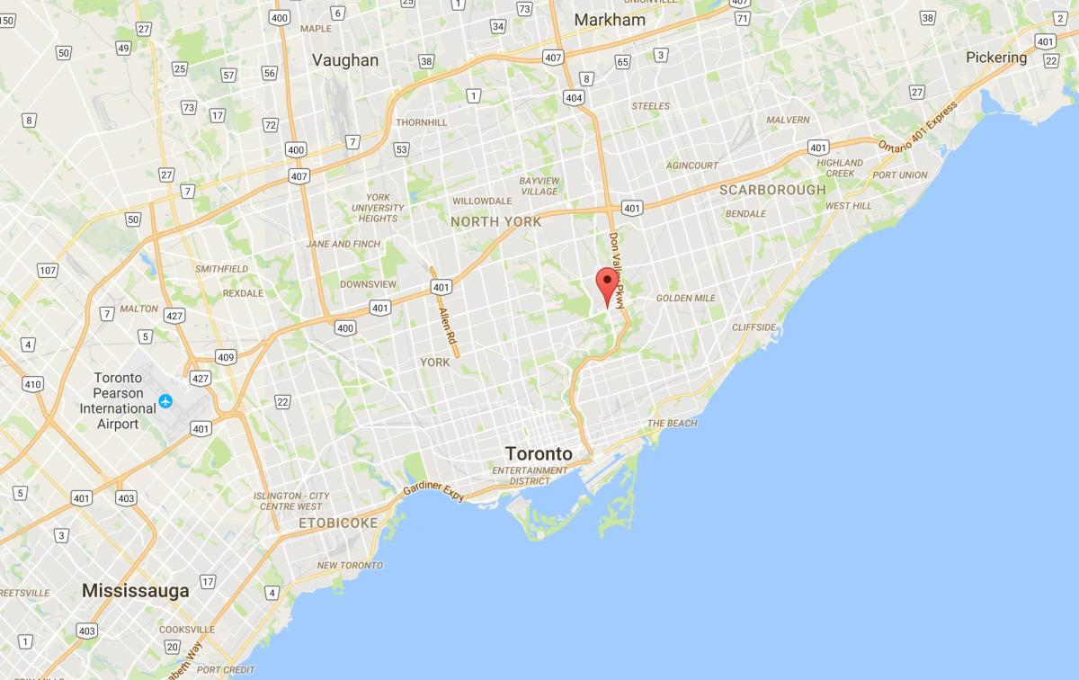 Carte Flemingdon Park district de Toronto