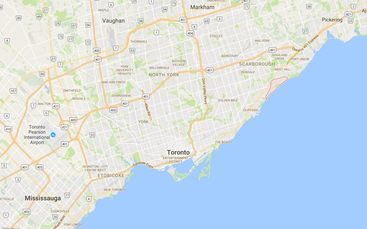 Carte Guildwood district de Toronto