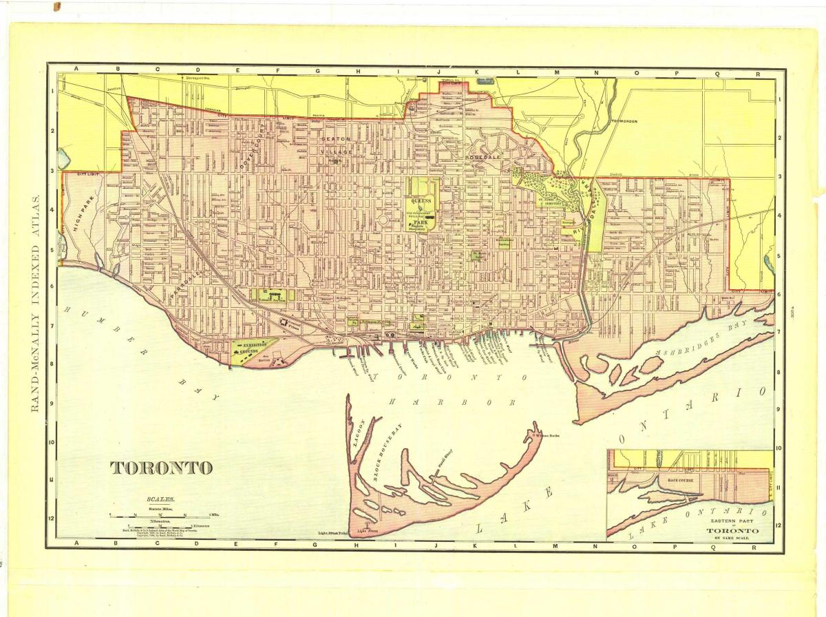 Carte historique de Toronto