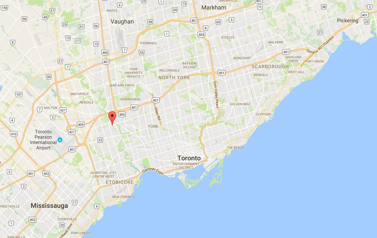 Carte Humber Heights – Westmount district de Toronto