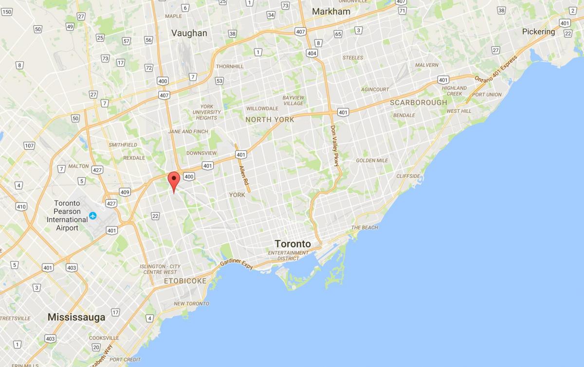 Carte Humber Heights – Westmount district de Toronto