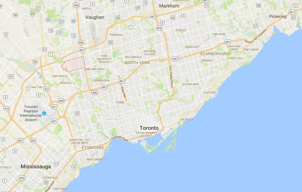Carte Humber Summit district de Toronto