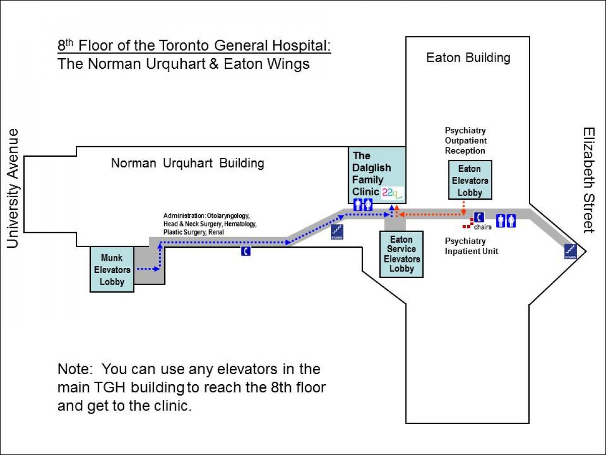 Carte hôpital général 8 th floor Toronto