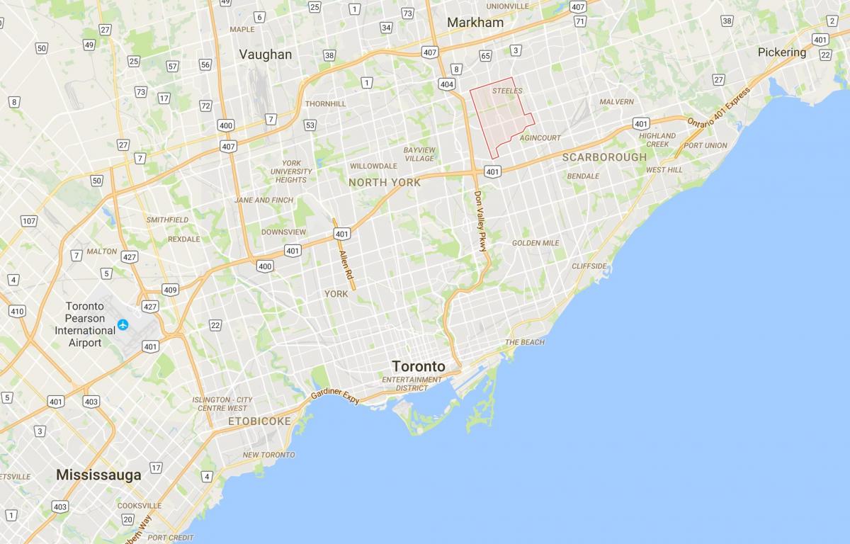 Carte L'Amoreaux district de Toronto