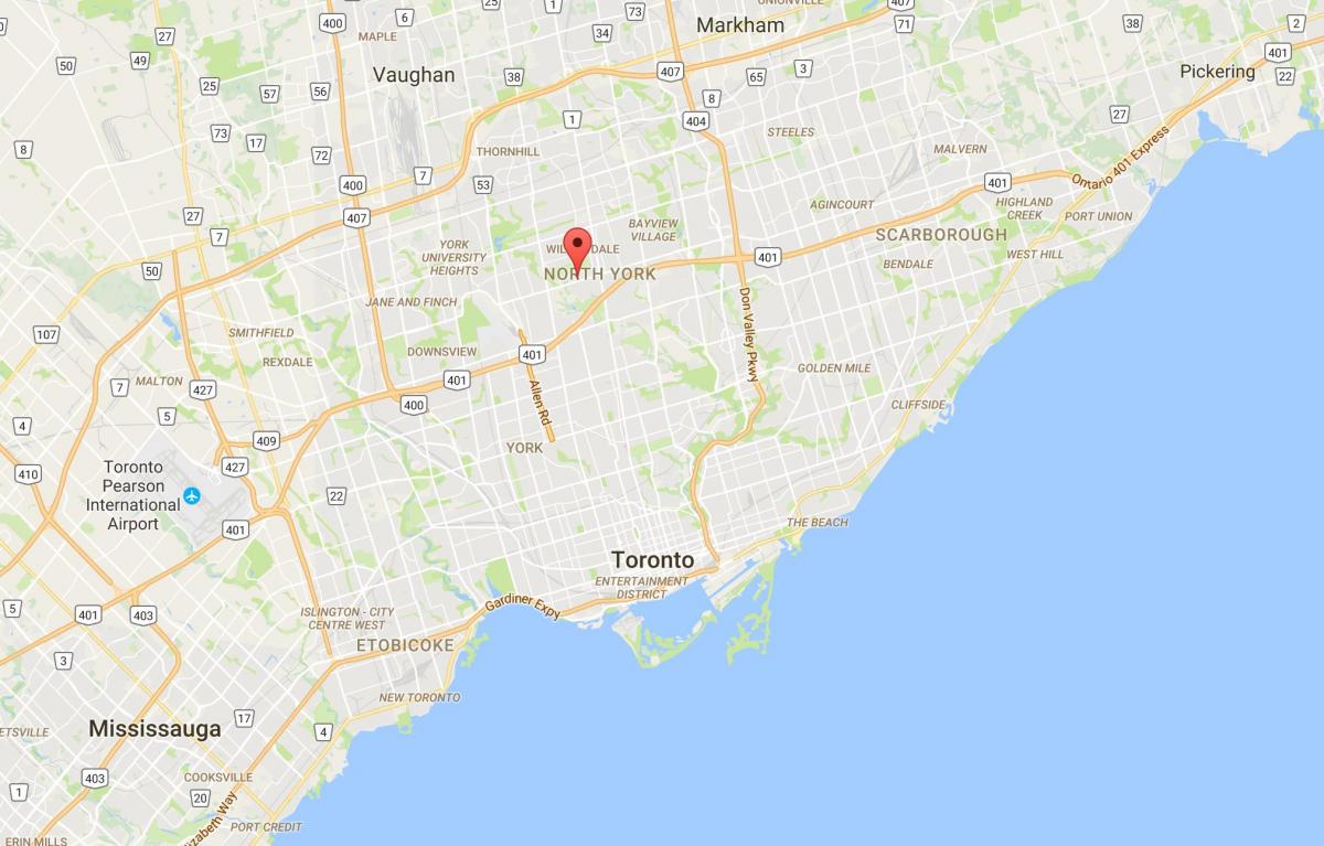 Carte Lansing district de Toronto
