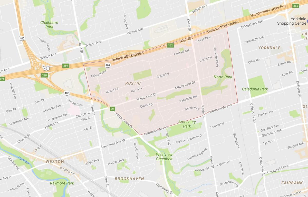 Carte Maple Leaf quartier Toronto