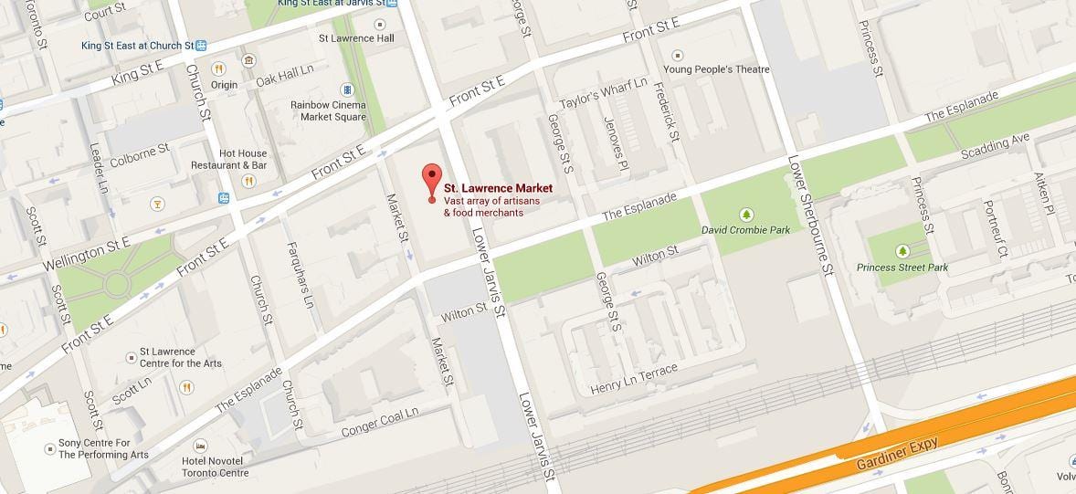 Carte marché St Lawrence
