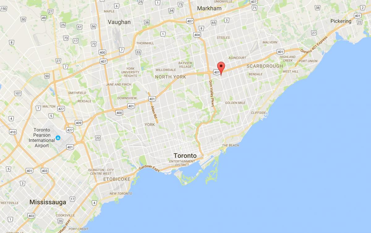Carte Maryvale district de Toronto