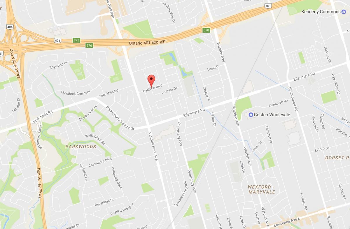 Carte Maryvale quartier Toronto