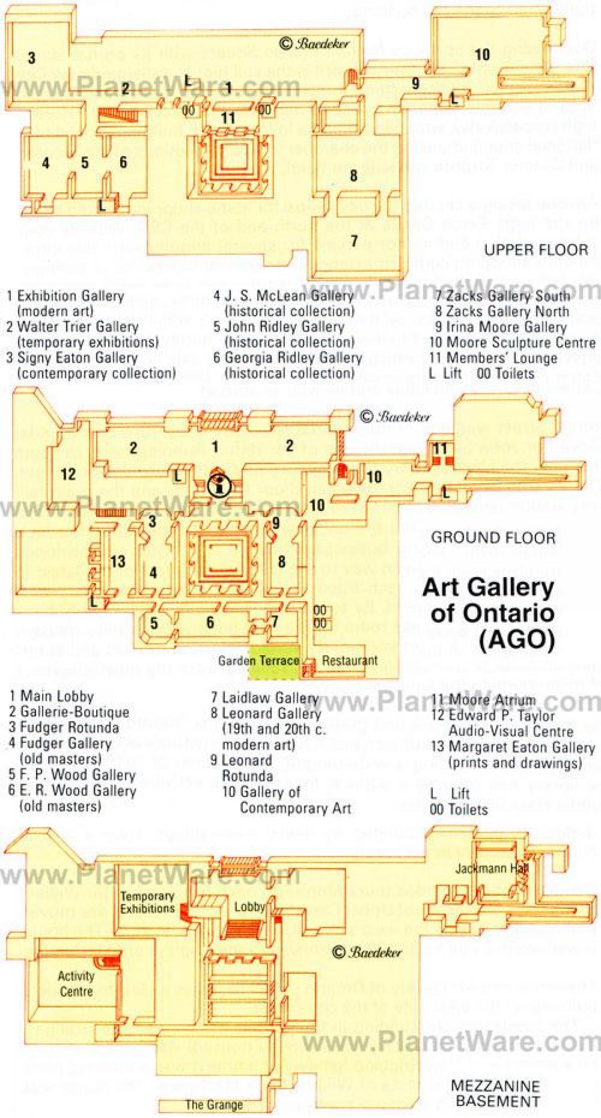 Carte musée des beaux-arts de l'Ontario