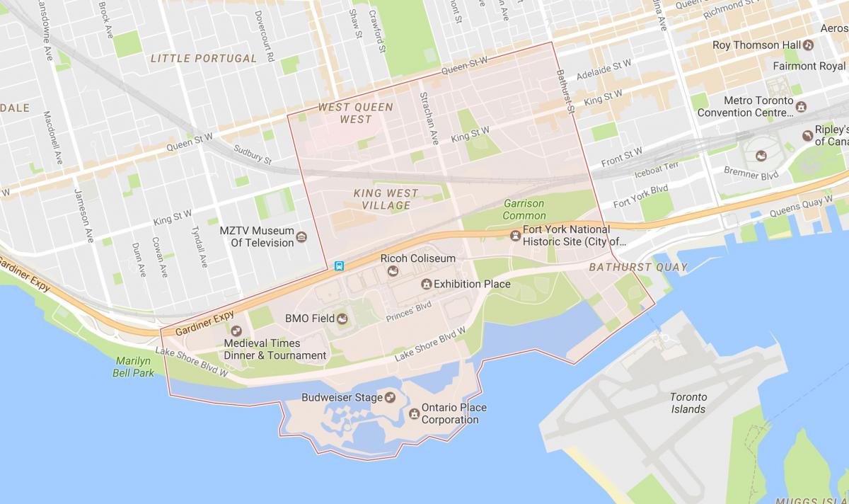 Carte Niagara quartier Toronto