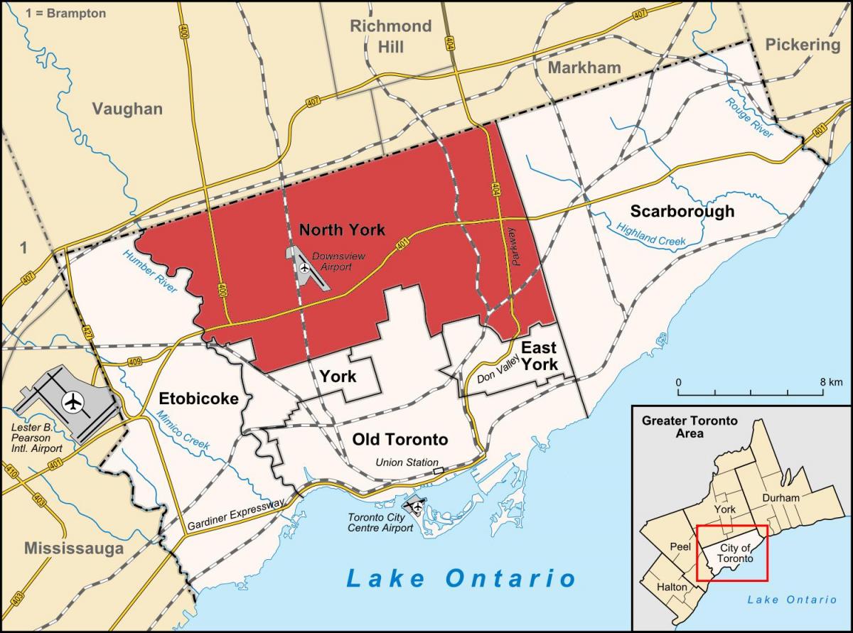 Carte North York Toronto