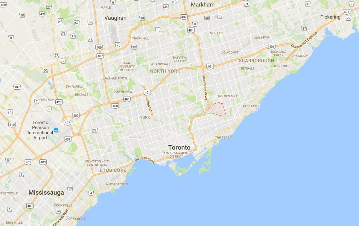 Carte O'Connor–Parkview district de Toronto