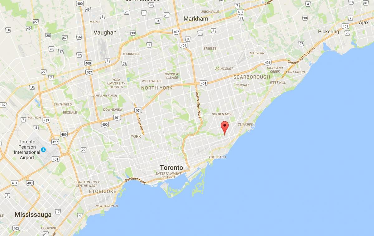 Carte Oakridge district de Toronto