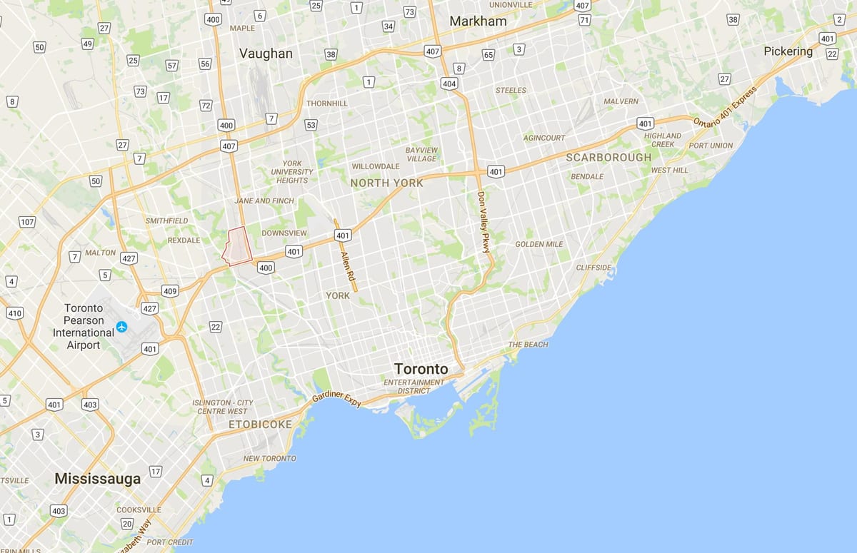 Carte Pelmo Park – Humberlea district de Toronto