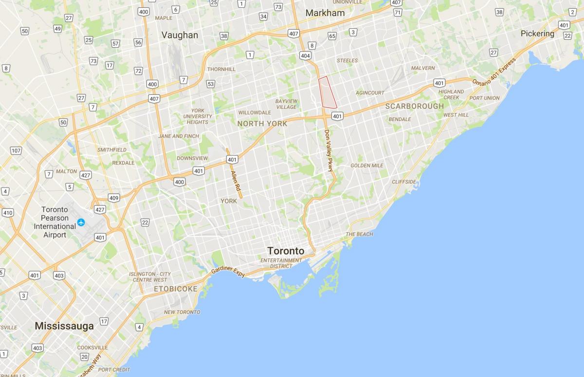 Carte Pleasant View district de Toronto
