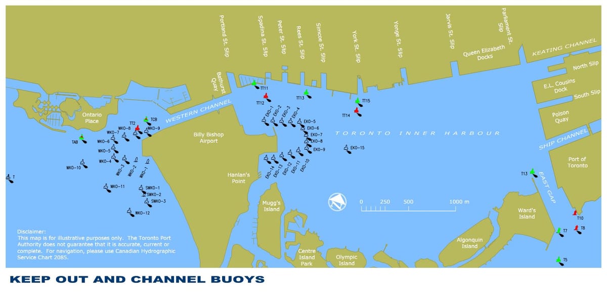 Carte port intérieur de Toronto