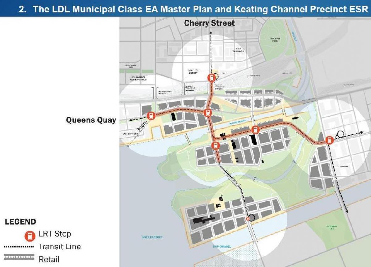 Carte Projets Eastern Waterfront East Bayfront Toronto