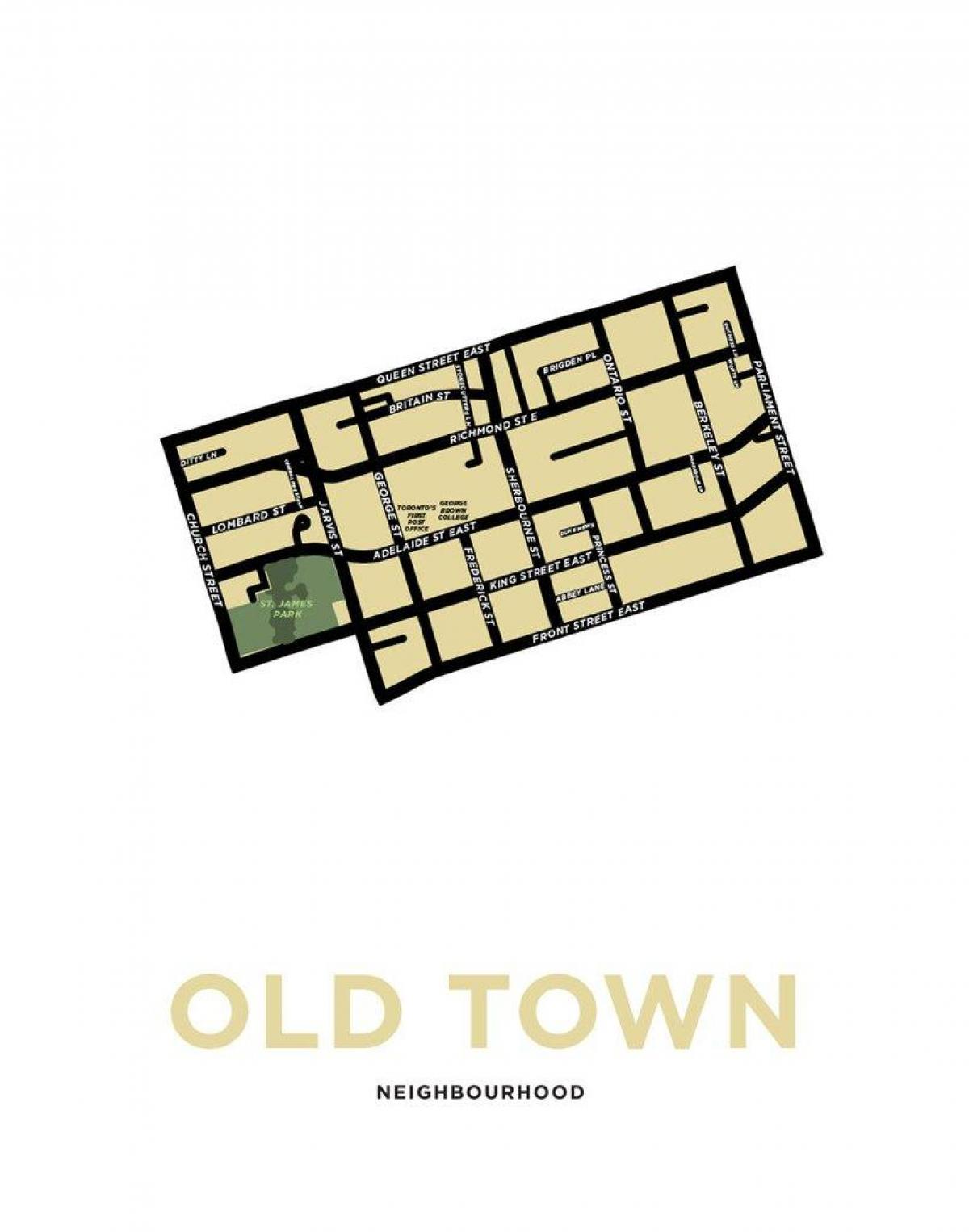 Carte Quartier Old Town Toronto