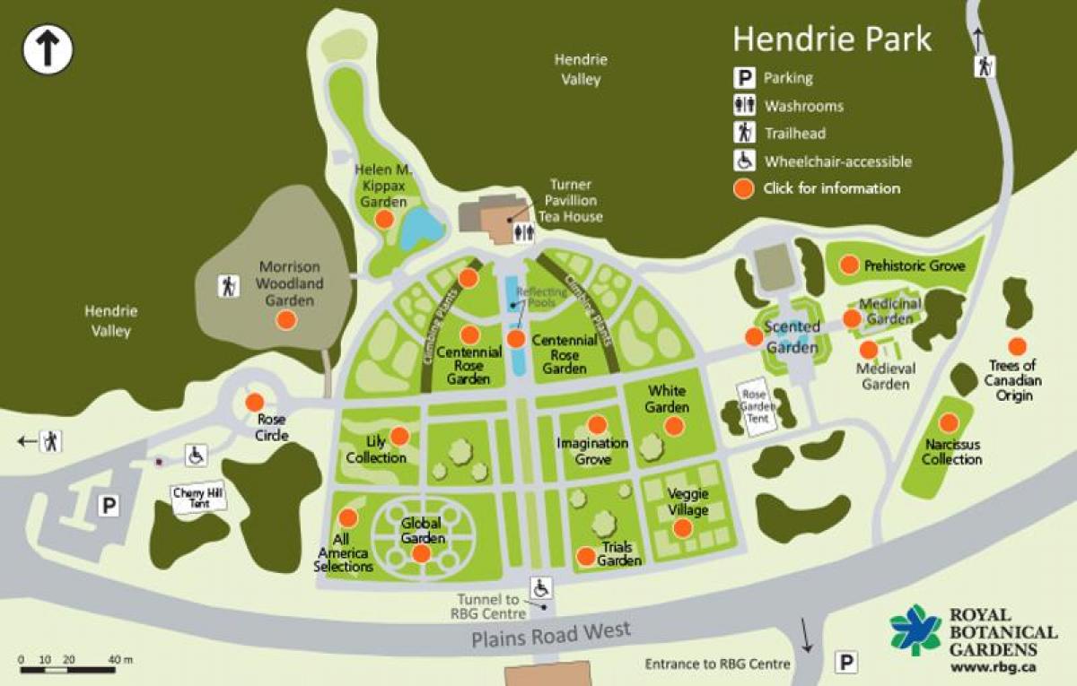 Carte RBG Hendrie Park