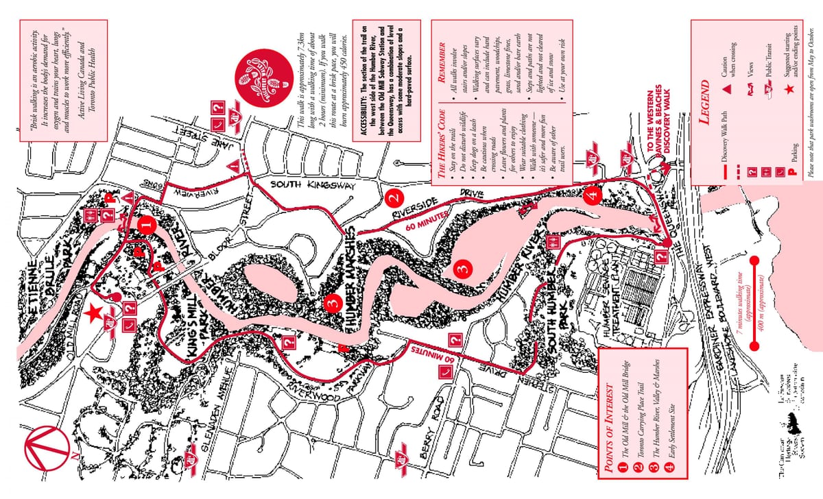 Carte rivière Humber Toronto