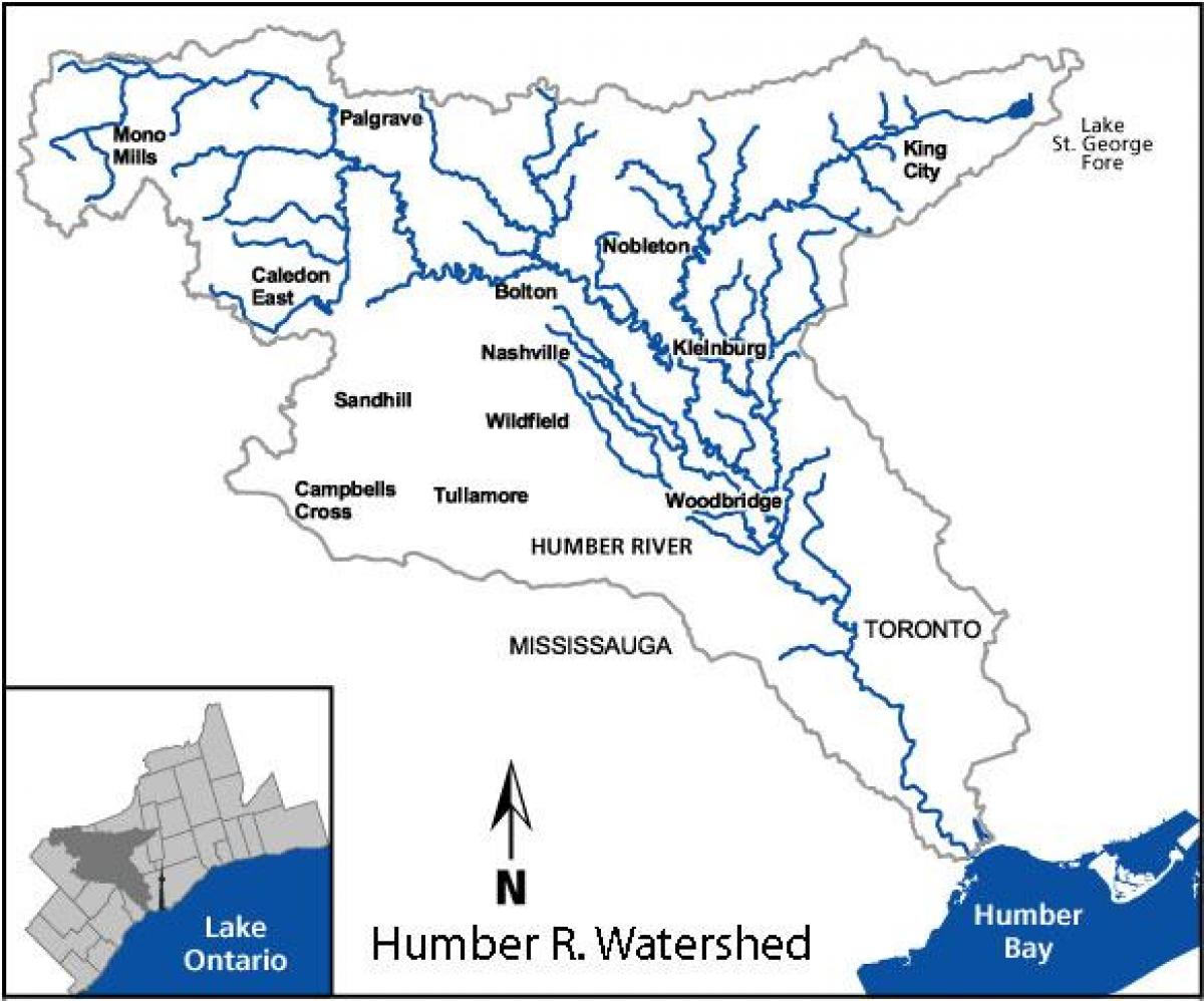 Carte rivière Humber