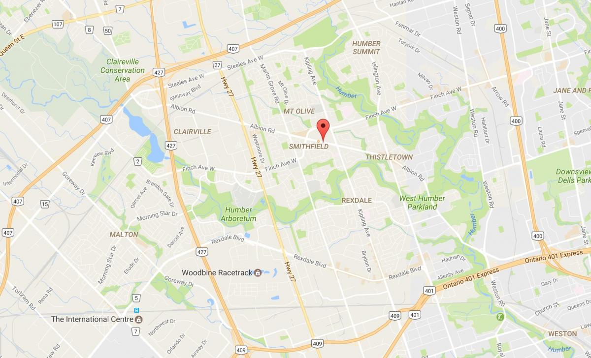 Carte route Albion Toronto