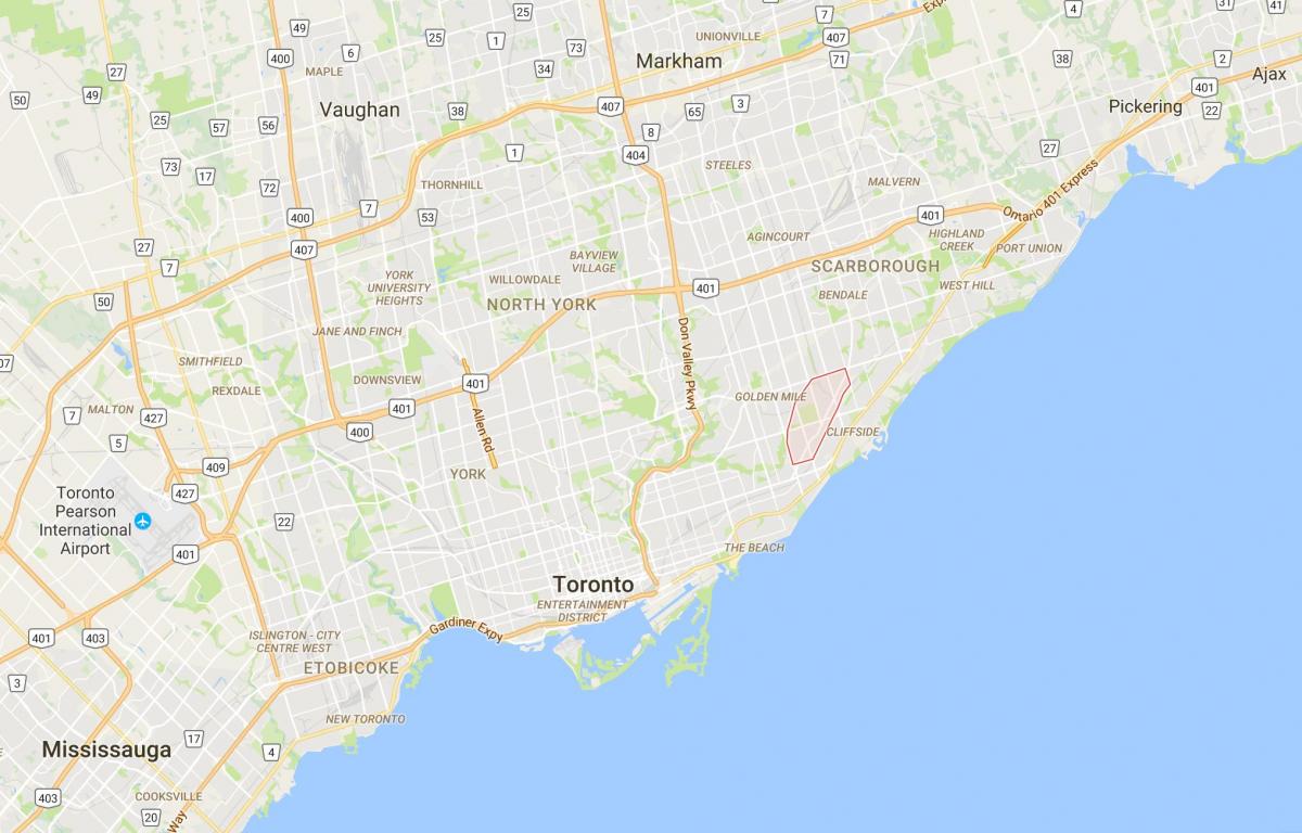 Carte Scarborough Junction district de Toronto