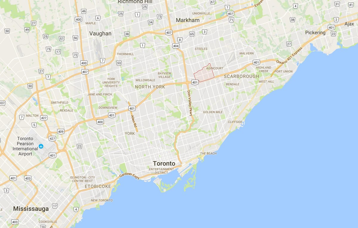 Carte Tam O'Shanter – Sullivan district de Toronto